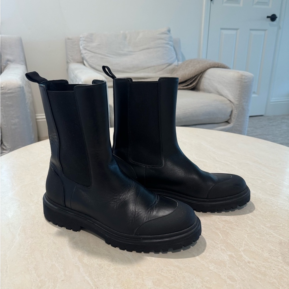 Moncler Black Moto Boots